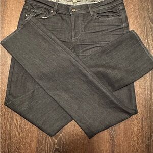 Paige Skyline Straight Leg Jeans Dark Wash Stretch Mid Rise Womens Size 30 USA